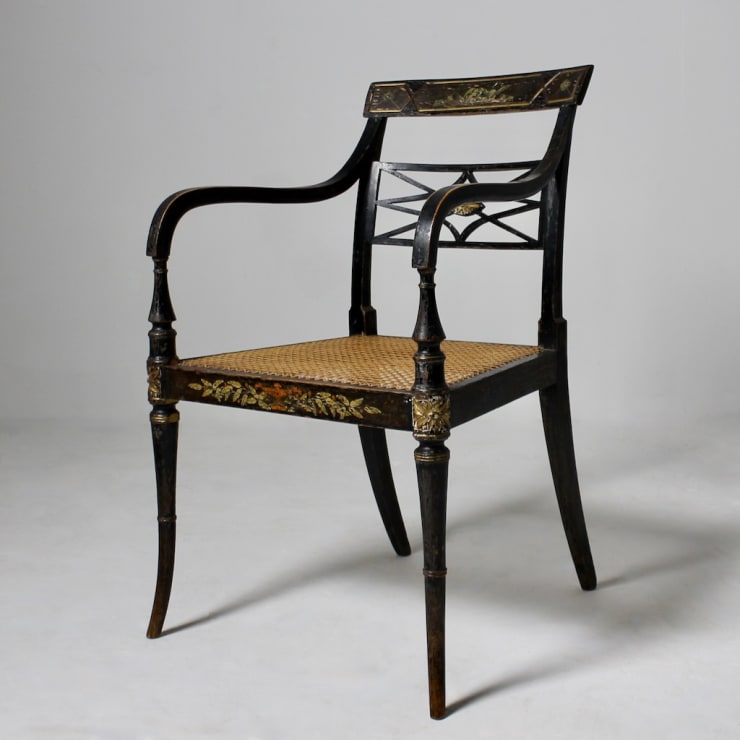 Regency Original Painted And Gilt Armchair ( sold )