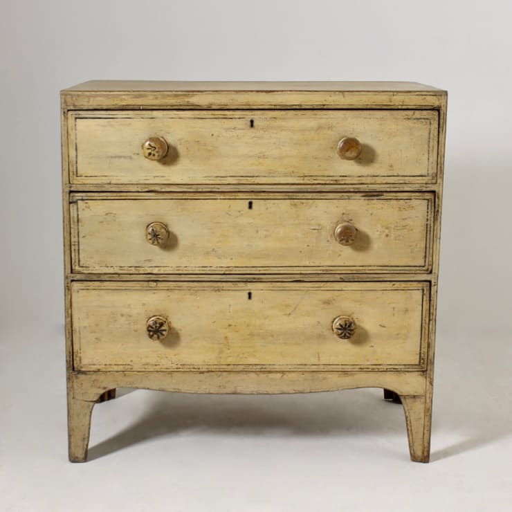 Regency Original Painted Pine Chest Of Drawers ( sold )
