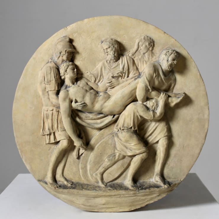 Coade Stone Tablet Depicting The Death Of Cato ( sold )