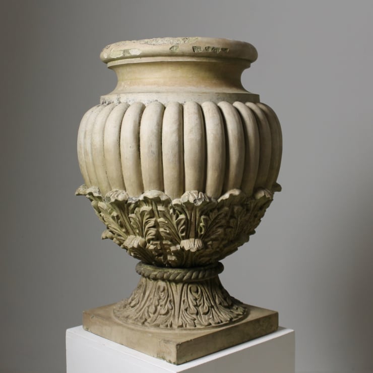 Very Large 19th Century Terracotta Garden Urn By Doulton