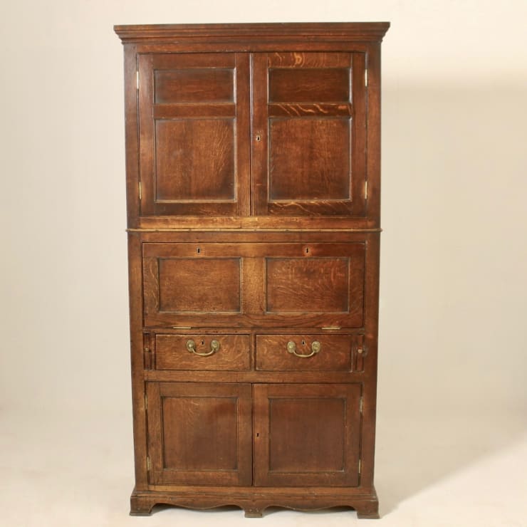 George III Oak Secretaire Estate Cabinet