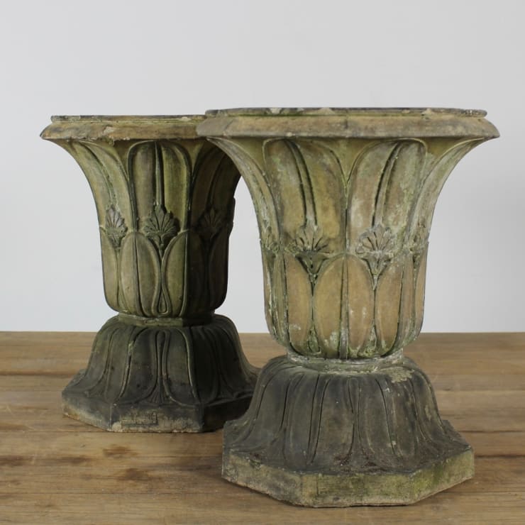 Pair M H Blanchard Terracotta Garden Urns