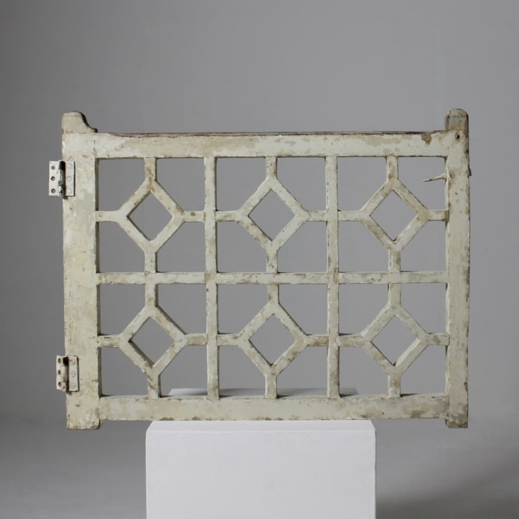 Rare 18th Century Original Painted Pine Dog Gate ( sold )