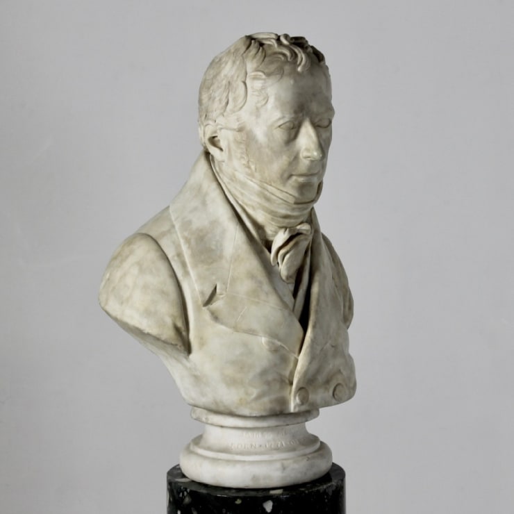 Fine Statuary Marble Bust Of James Montgomery ( sold )