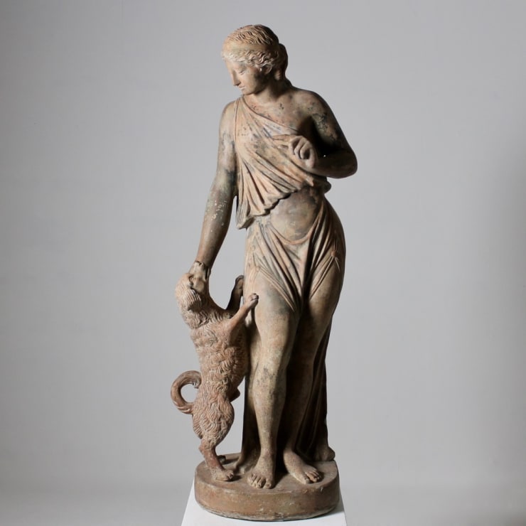 19th Century Terracotta Figure Titled 'Fidelity' ( sold )