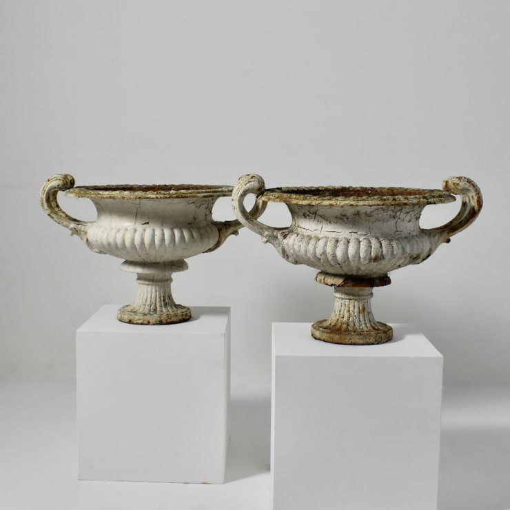 Pair Of Coalbrookdale Naples Garden Urns ( sold )