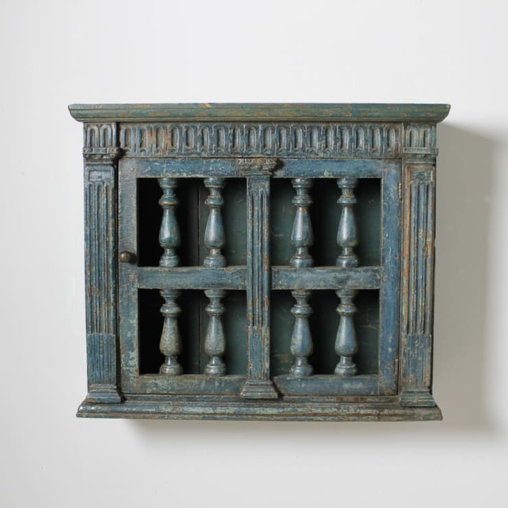 George I Painted Oak Mural Dole / Livery Cupboard ( sold )