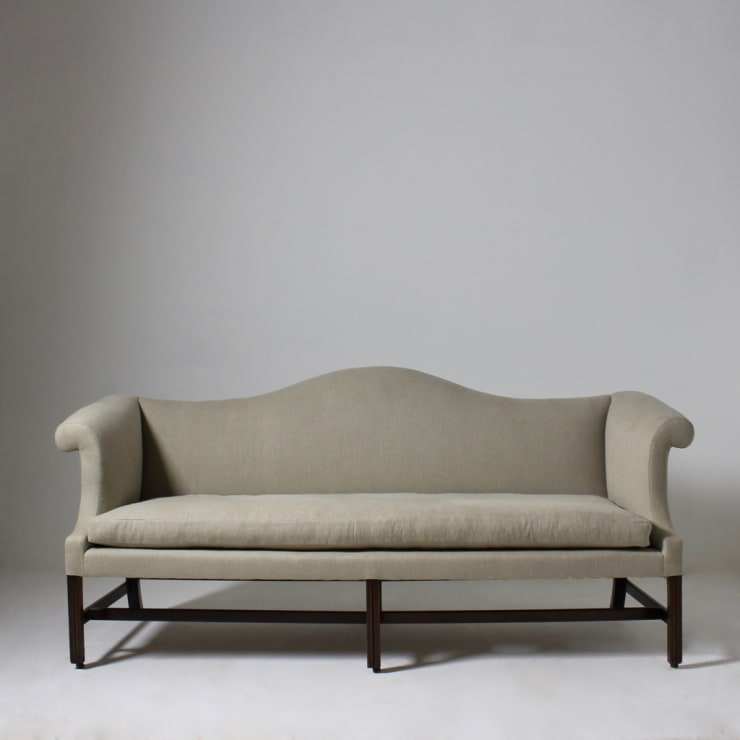 George III Mahogany Camel Back Sofa ( sold )