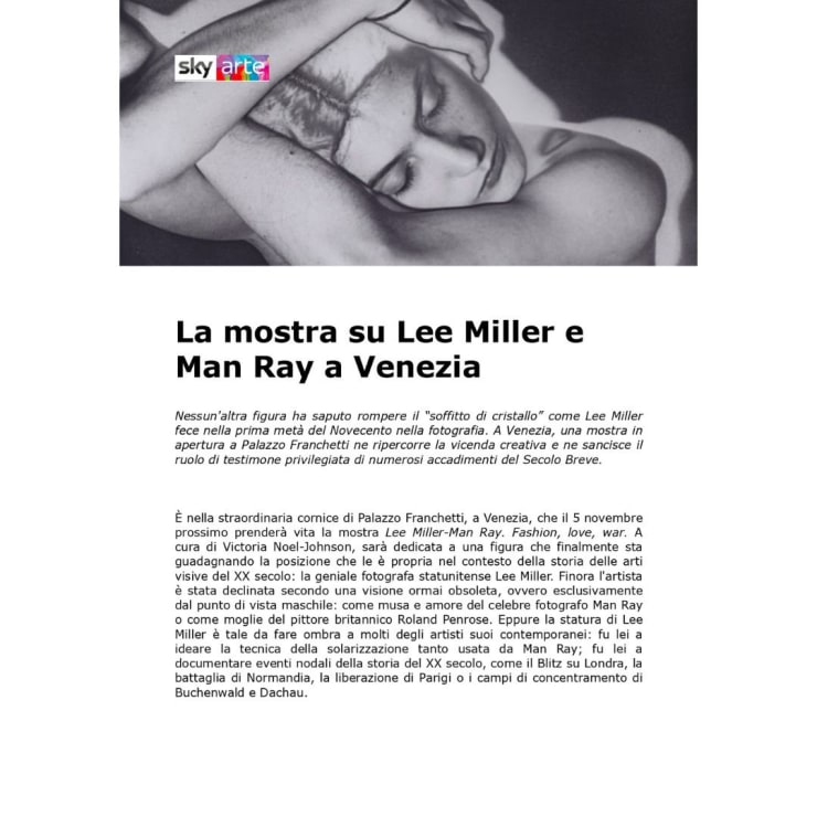 Lee Miller and Man Ray exhibition in Venice