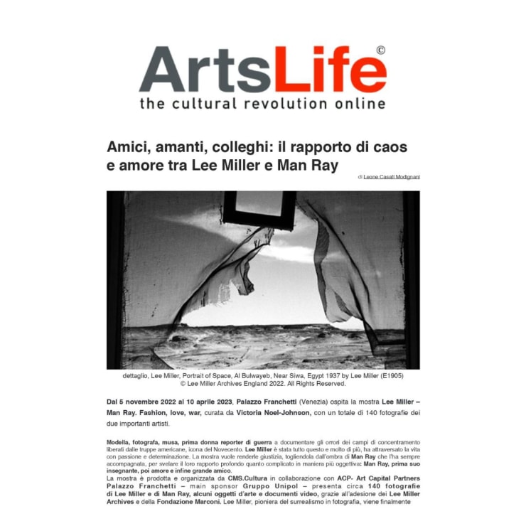 Friends, lovers, colleagues: the relationship of chaos and love between Lee Miller and Man Ray