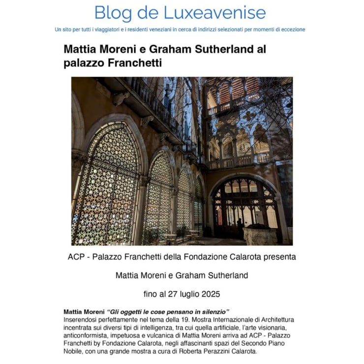 Mattia Moreni and Graham Sutherland at Palazzo Franchetti