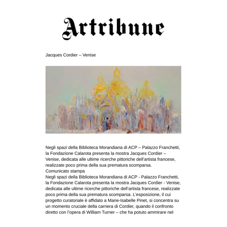 Jacques Cordier - Venise