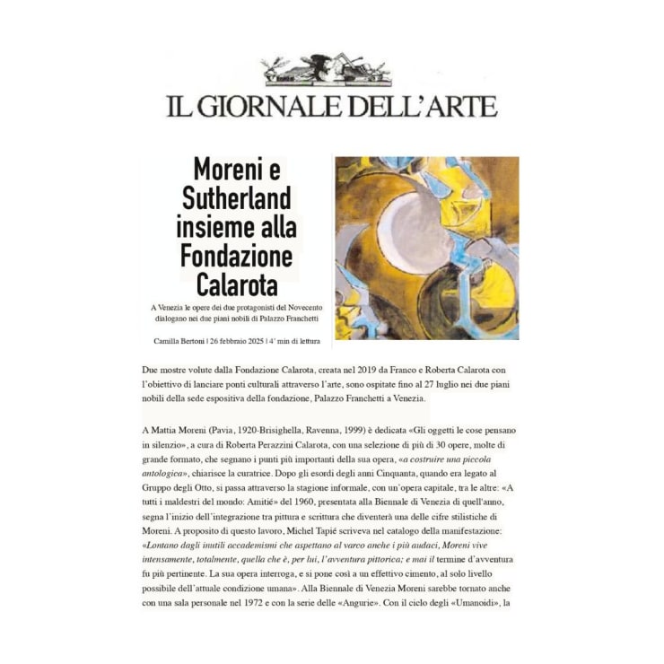 Moreni and Sutherland together at the Calarota Foundation