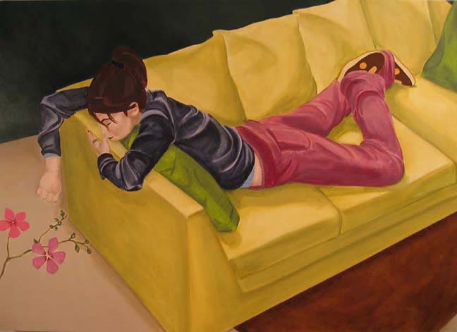 A Shift in Thinking, 2006, Acrylic and latex on canvas, 49 3/4 x 70 inches