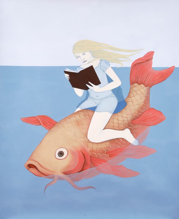 Suzuki's Carp, 2006 acrylic on paper 62 x 52 inches