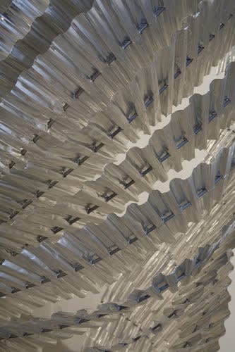 Fuel For Constant Light (detail), 2006. Aluminum, steel, wood, colored light, audio. Six wings, each approximately 114 x 48 x 36 inches.