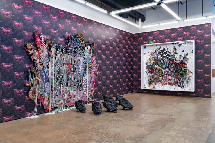 Installation View Ebony G. Patterson, ...she is land...she is the mourning... at moniquemeloche