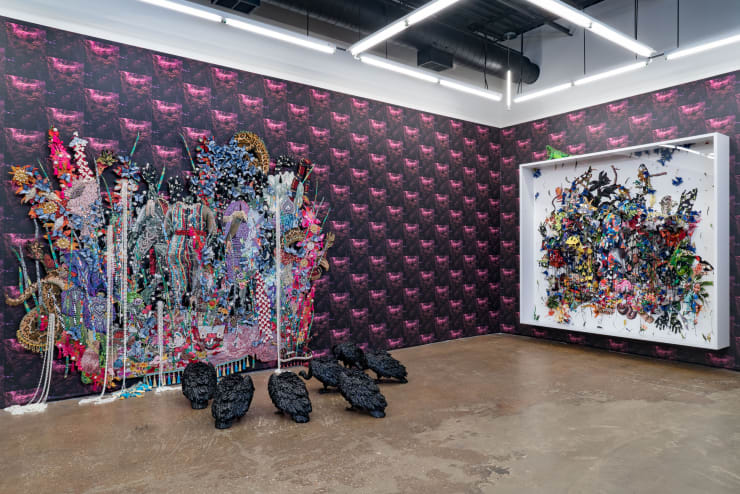 Installation View Ebony G. Patterson, ...she is land...she is the mourning... at moniquemeloche