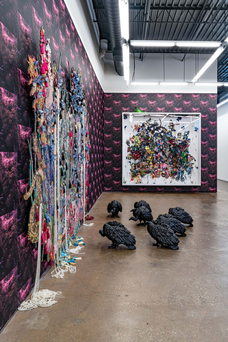 Installation View Ebony G. Patterson, ...she is land...she is the mourning... at moniquemeloche