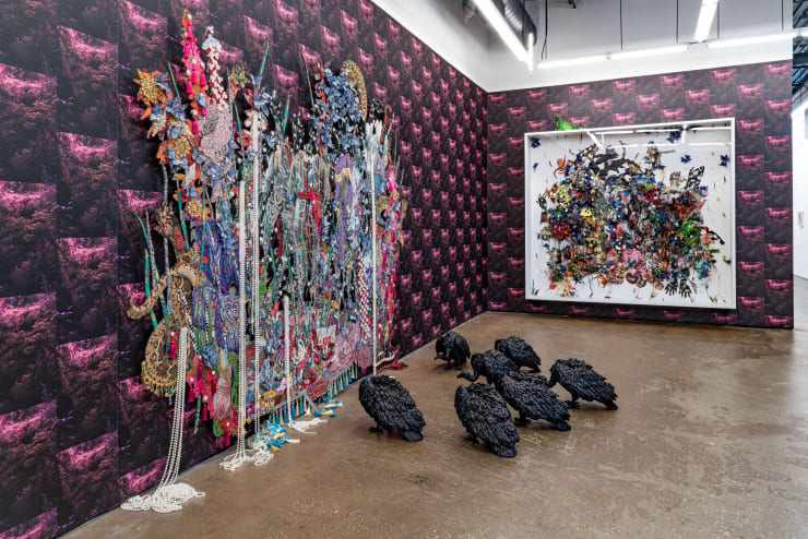 Installation View Ebony G. Patterson, ...she is land...she is the mourning... at moniquemeloche