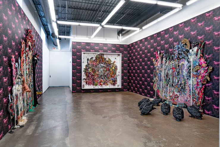 Installation View Ebony G. Patterson, ...she is land...she is the mourning... at moniquemeloche