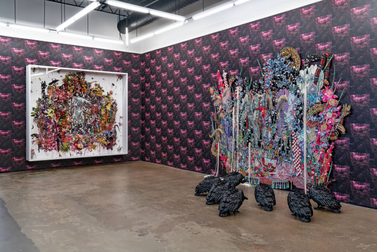 Installation View Ebony G. Patterson, ...she is land...she is the mourning... at moniquemeloche