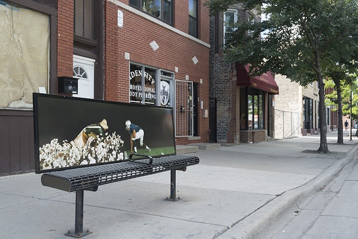 Hank Willis Thomas: Bench Marks for Monique Meloche Gallery, Chicago
