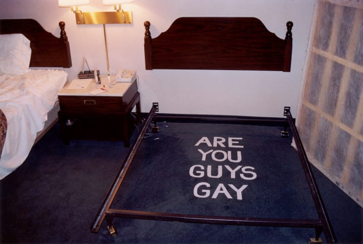 Joel Ross You Guy's are Gay, from the Leaving Stories Series, 2002 c-print 23 x 19 3/8 in. 58.42 x 49.21 cm Edition of 3 plus 2 artist's proofs