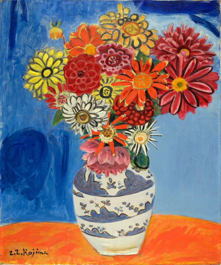 Zenzaburo Kojima Dahlias (1940) Oil on canvas. © Estate of Zenzaburo Kojima. All rights reserved.