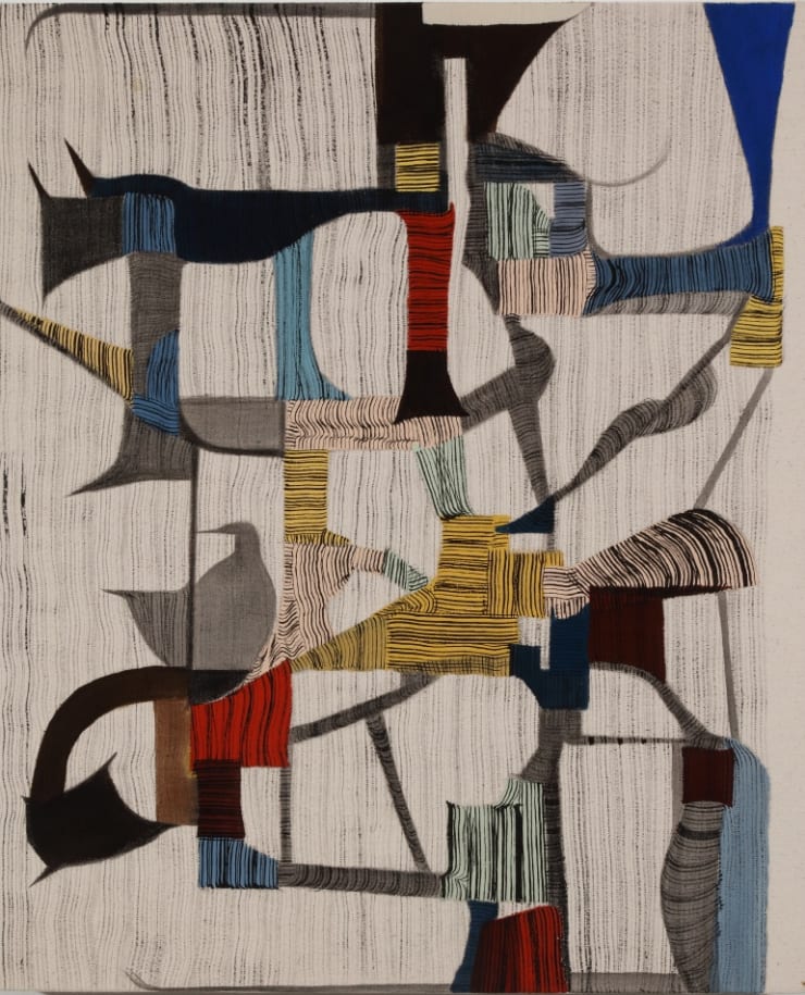 Kim Oulette painter sumi ink and acrylic figurative abstract painting Marcia Wood Gallery Georgia artist