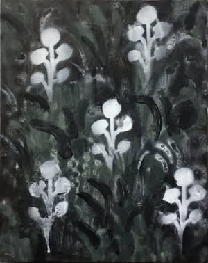 Joseph Peragine After the Hunt green patch pattern oil acrylic painting