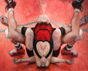 Joseph Peragine Grappling Mandalas oil on canvas