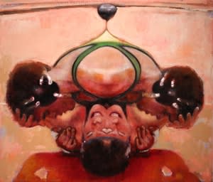 Joseph Peragine Grappling Mandalas oil on canvas