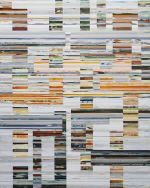 Scott Eakin painting on panel abstract geometric