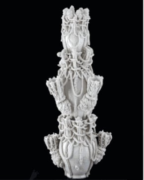 Robert Chamberlin, Light My Fire 90, 2015, porcelain, height approx. 40 inches