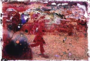 Lucinda Bunnen, "Steeplechase in the Rain" from the series Weathered Chromes