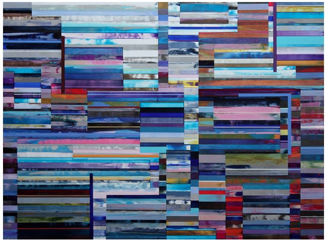 Scott Eakin, A Clever Fiction, acrylic on panel, 40 x 40 inches, winner of Juror’s Prize