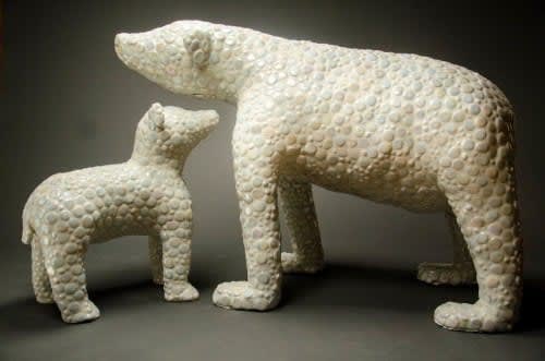 Mary Engel animal sculpture mixed media