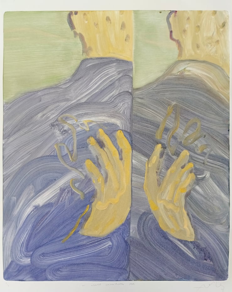 Anna van der Ploeg An Almost Unstratchable Itch Oil Monotype on Linen 51.5 x 64cm $2,200.00