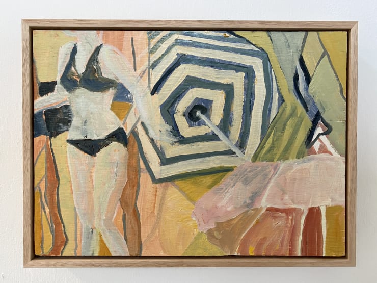 Zinc Dreams and Ice Creams Oil on Timber Panel Natural Oak Frame 43 x 33cm AUD $1200 GBP £700 SOLD