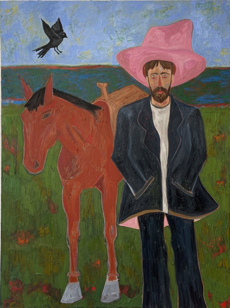 Meet Up At Divide Oil and Oil Stick on Canvas Original 76 x 102 cm AUD $4900 GBP £2400 USD $3450 SOLD