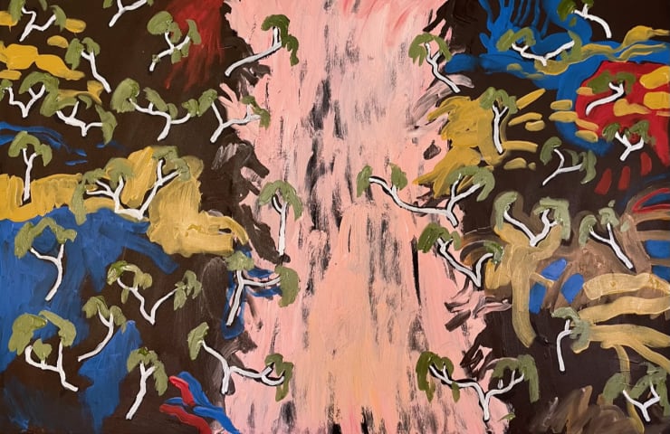 Finke Larapinta River I Acrylic on Canvas Stretched 134.5 x 89cm AUD $6490 GBP £3110 USD $4250 SOLD