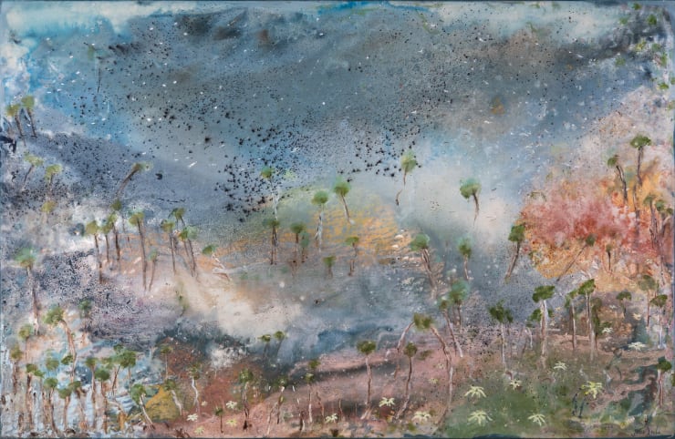 Omnipresent Oil, Mixed Media on Canvas Blackwood Box Frame 200 x 130cm AUD $8500 GBP £4370 USD $4850 SOLD