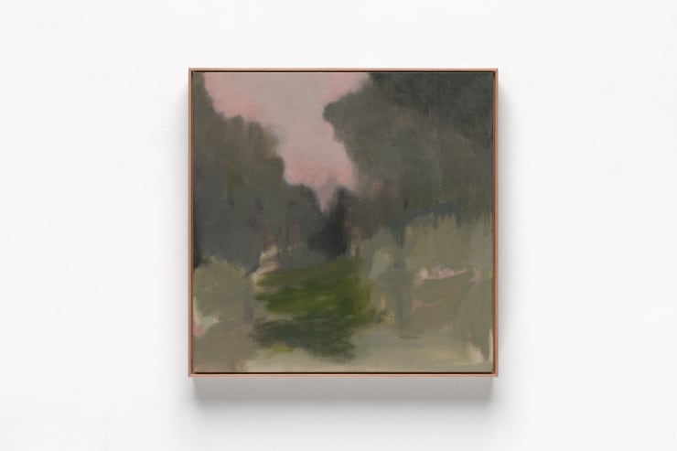 V34 Day In Day Out Oil on Linen Board Natural Oak Frame 51 x 51cm AUD $4000 SOLD