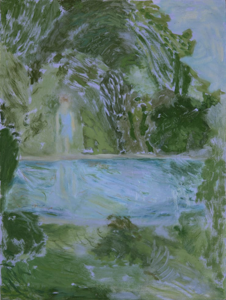 ELYNOR SMITHWICK Appearing In Blue (Reversed) Oil on Board 30 x 40cm $ 1200 SOLD