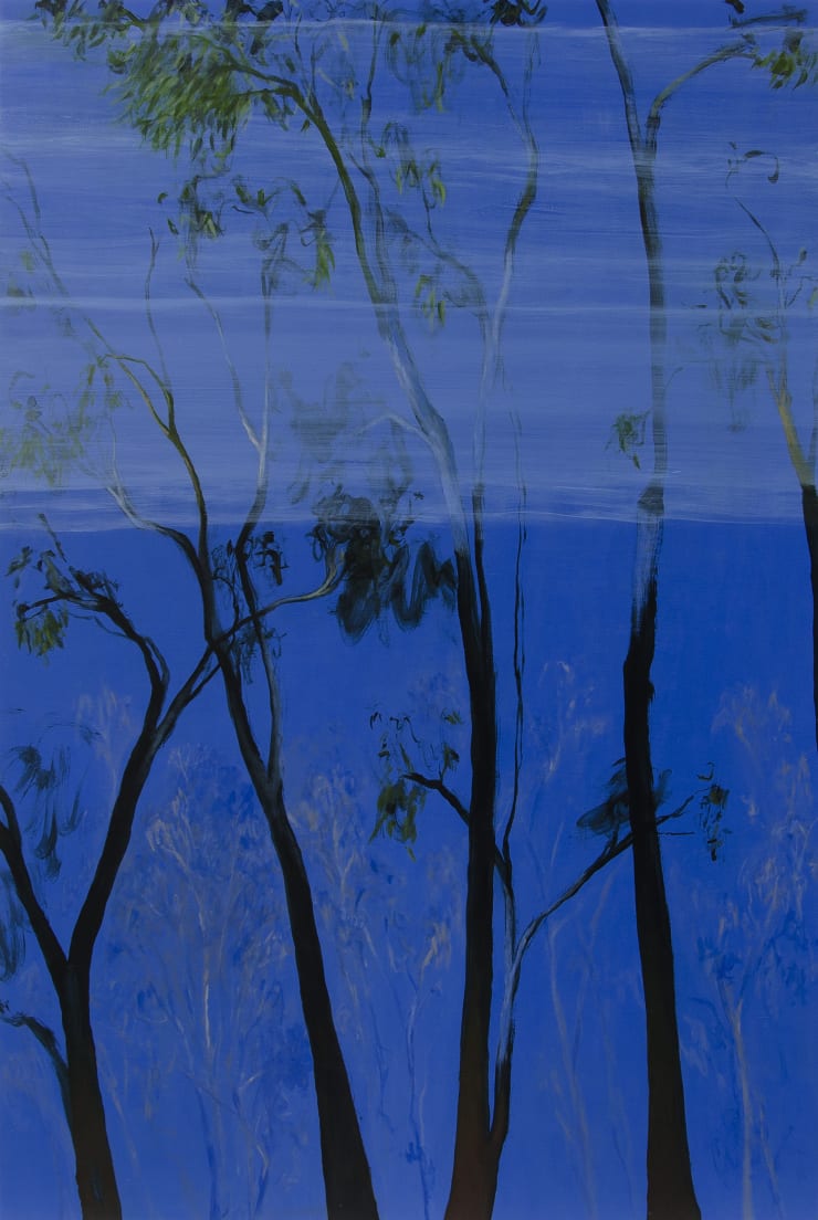 KATHRYN DOLBY Bath Time Gums (Dancing Leaves) Acrylic on Board, Shadow Box Frame 80 x 120cm $ 4000 SOLD