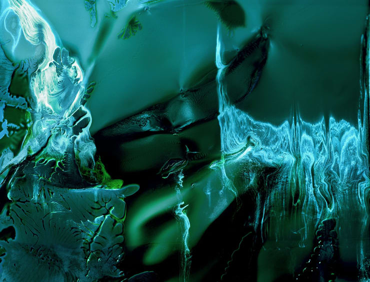 Aqueous Photometallic Paper with Liquid Resin Pour Original Black Shadow Box Frame 160 x 120cm $19,800.00