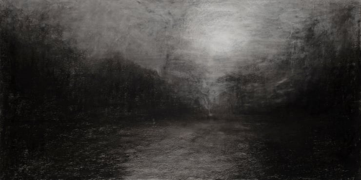 Zoe Amor Nostos I Charcoal & Pure Pigment on Paper Charcoal Frame 44.5 x 87.2 cm $3500