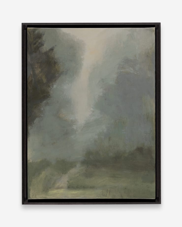 GREG WOOD V26 Luminous Remnants Oil on Linen Board Charcoal Frame 30.5 x 40.6cm SOLD