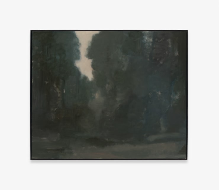 GREG WOOD V35 Luminous Remnants Oil on Linen Charcoal Frame 152.5 x 122.5cm SOLD